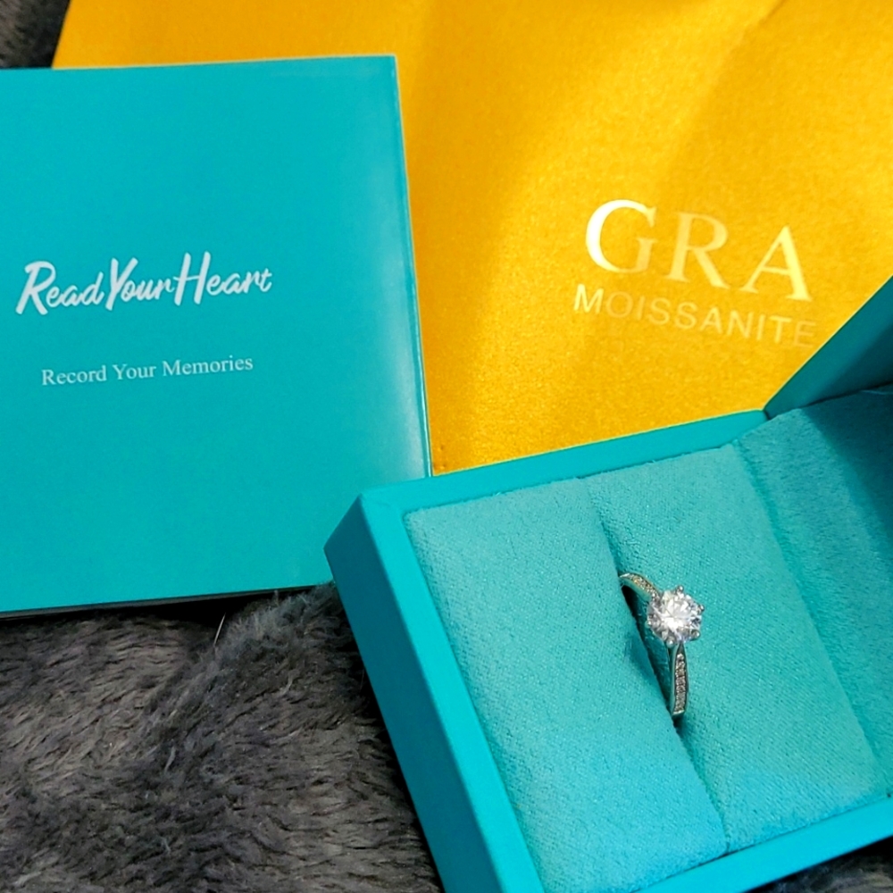Certified Moissanite Engagement Ring
